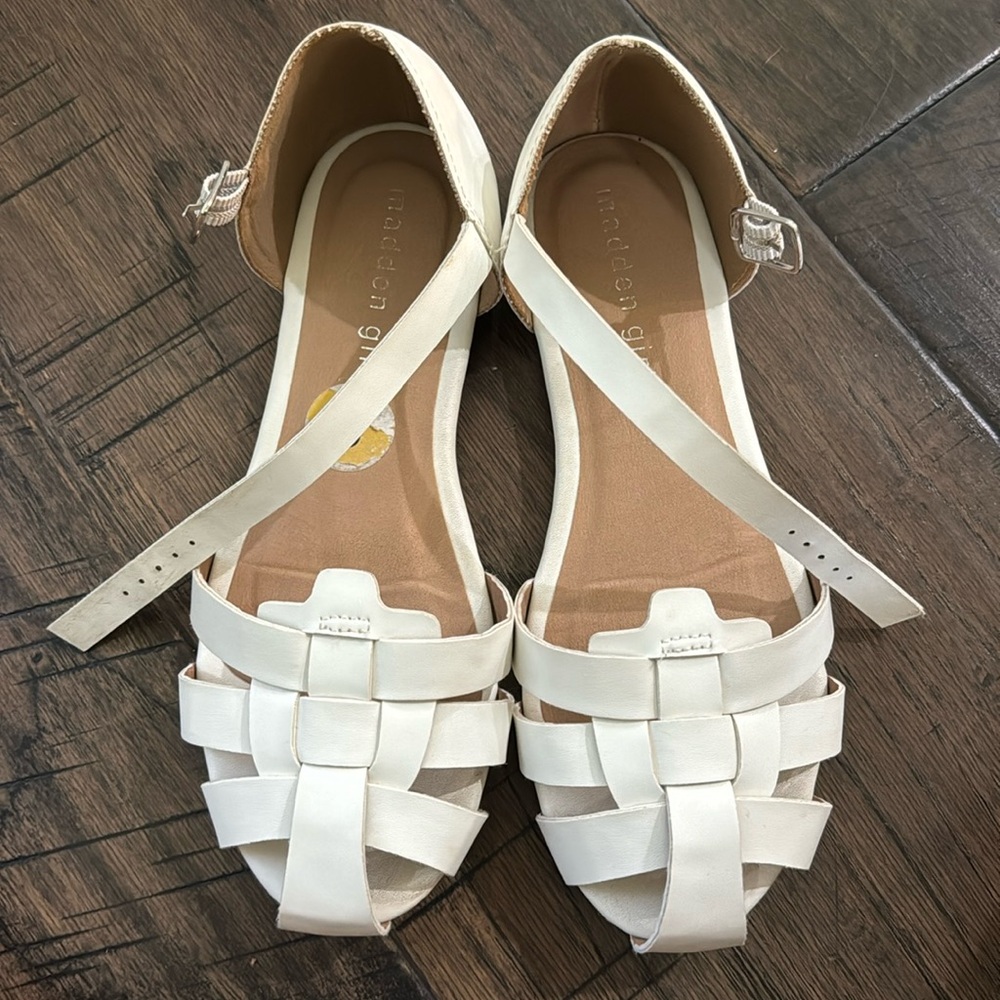 Madden girl, size 3 white sandals